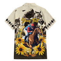 Personalized Preakness Horse Racing Family Matching Mermaid Dress and Hawaiian Shirt Middle Jewel