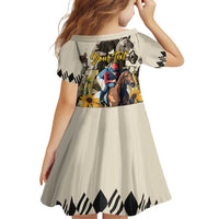 Personalized Preakness Horse Racing Family Matching Off Shoulder Short Dress and Hawaiian Shirt Middle Jewel