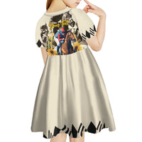 Personalized Preakness Horse Racing Kid Short Sleeve Dress Middle Jewel