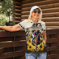 Personalized Preakness Horse Racing Women Polo Shirt Middle Jewel