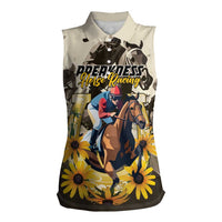 Personalized Preakness Horse Racing Women Sleeveless Polo Shirt Middle Jewel