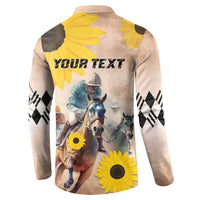 Personalized Preakness Horse Racing Button Sweatshirt Run for the Black Eyed Susans