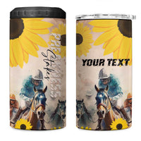 Personalized Preakness Horse Racing 4 in 1 Can Cooler Tumbler Run for the Black Eyed Susans