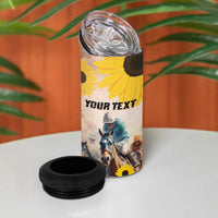 Personalized Preakness Horse Racing 4 in 1 Can Cooler Tumbler Run for the Black Eyed Susans