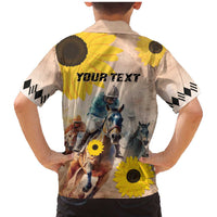 Personalized Preakness Horse Racing Family Matching Mermaid Dress and Hawaiian Shirt Run for the Black Eyed Susans