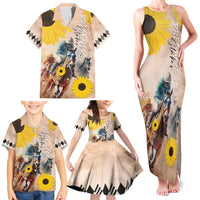 Personalized Preakness Horse Racing Family Matching Tank Maxi Dress and Hawaiian Shirt Run for the Black Eyed Susans