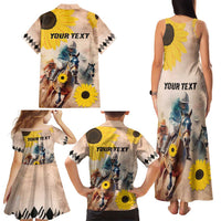 Personalized Preakness Horse Racing Family Matching Tank Maxi Dress and Hawaiian Shirt Run for the Black Eyed Susans