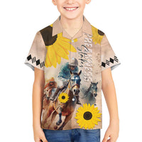 Personalized Preakness Horse Racing Kid Hawaiian Shirt Run for the Black Eyed Susans