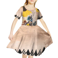 Personalized Preakness Horse Racing Kid Short Sleeve Dress Run for the Black Eyed Susans