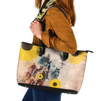 Preakness Horse Racing Leather Tote Bag Run for the Black Eyed Susans