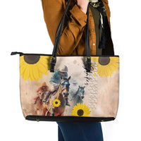 Preakness Horse Racing Leather Tote Bag Run for the Black Eyed Susans