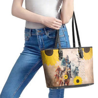 Preakness Horse Racing Leather Tote Bag Run for the Black Eyed Susans