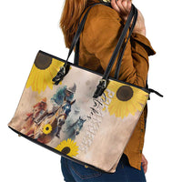 Preakness Horse Racing Leather Tote Bag Run for the Black Eyed Susans