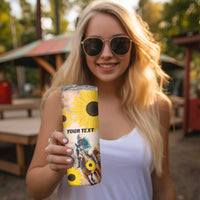 Personalized Preakness Horse Racing Skinny Tumbler Run for the Black Eyed Susans