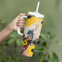 Personalized Preakness Horse Racing Tumbler With Handle Run for the Black Eyed Susans