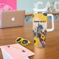 Personalized Preakness Horse Racing Tumbler With Handle Run for the Black Eyed Susans