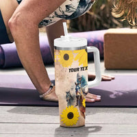 Personalized Preakness Horse Racing Tumbler With Handle Run for the Black Eyed Susans