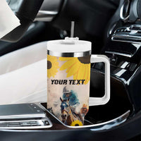 Personalized Preakness Horse Racing Tumbler With Handle Run for the Black Eyed Susans