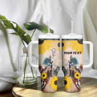 Personalized Preakness Horse Racing Tumbler With Handle Run for the Black Eyed Susans