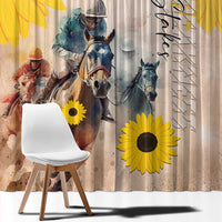 Preakness Horse Racing Window Curtain Run for the Black Eyed Susans