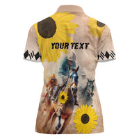 Personalized Preakness Horse Racing Women Polo Shirt Run for the Black Eyed Susans