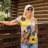 Personalized Preakness Horse Racing Women Polo Shirt Run for the Black Eyed Susans