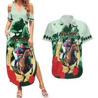 Personalized Belmont Horse Racing Couples Matching Summer Maxi Dress and Hawaiian Shirt The Test of the Champion