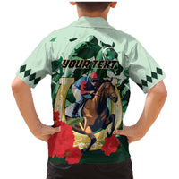 Personalized Belmont Horse Racing Family Matching Mermaid Dress and Hawaiian Shirt The Test of the Champion