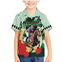 Personalized Belmont Horse Racing Family Matching Mermaid Dress and Hawaiian Shirt The Test of the Champion