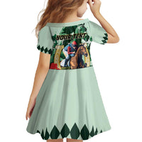 Personalized Belmont Horse Racing Family Matching Short Sleeve Bodycon Dress and Hawaiian Shirt The Test of the Champion