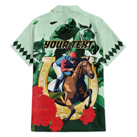 Personalized Belmont Horse Racing Family Matching Summer Maxi Dress and Hawaiian Shirt The Test of the Champion