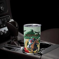 Personalized Belmont Horse Racing Tumbler Cup The Test of the Champion