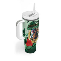 Personalized Belmont Horse Racing Tumbler With Handle The Test of the Champion