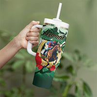 Personalized Belmont Horse Racing Tumbler With Handle The Test of the Champion