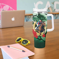 Personalized Belmont Horse Racing Tumbler With Handle The Test of the Champion