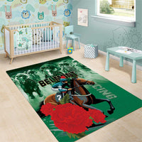 Belmont Horse Racing Area Rug Run for the Carnations