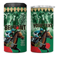 Personalized Belmont Horse Racing 4 in 1 Can Cooler Tumbler Run for the Carnations