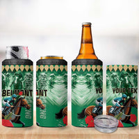 Personalized Belmont Horse Racing 4 in 1 Can Cooler Tumbler Run for the Carnations
