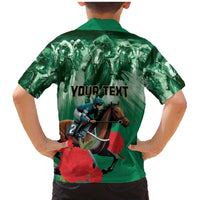 Personalized Belmont Horse Racing Family Matching Mermaid Dress and Hawaiian Shirt Run for the Carnations