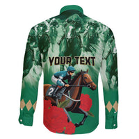 Personalized Belmont Horse Racing Family Matching Mermaid Dress and Hawaiian Shirt Run for the Carnations