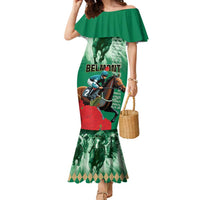 Personalized Belmont Horse Racing Family Matching Mermaid Dress and Hawaiian Shirt Run for the Carnations
