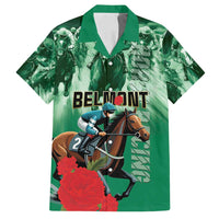 Personalized Belmont Horse Racing Family Matching Off Shoulder Maxi Dress and Hawaiian Shirt Run for the Carnations