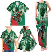 Personalized Belmont Horse Racing Family Matching Tank Maxi Dress and Hawaiian Shirt Run for the Carnations