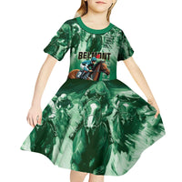 Personalized Belmont Horse Racing Kid Short Sleeve Dress Run for the Carnations