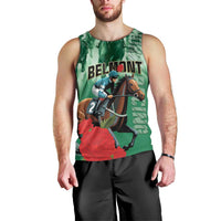 Personalized Belmont Horse Racing Men Tank Top Run for the Carnations