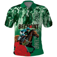 Personalized Belmont Horse Racing Polo Shirt Run for the Carnations