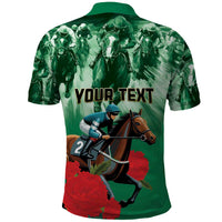 Personalized Belmont Horse Racing Polo Shirt Run for the Carnations