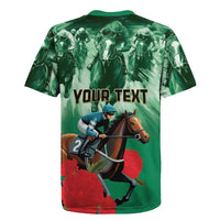 Personalized Belmont Horse Racing Rugby Jersey Run for the Carnations
