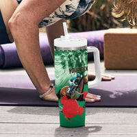 Personalized Belmont Horse Racing Tumbler With Handle Run for the Carnations