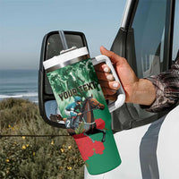 Personalized Belmont Horse Racing Tumbler With Handle Run for the Carnations